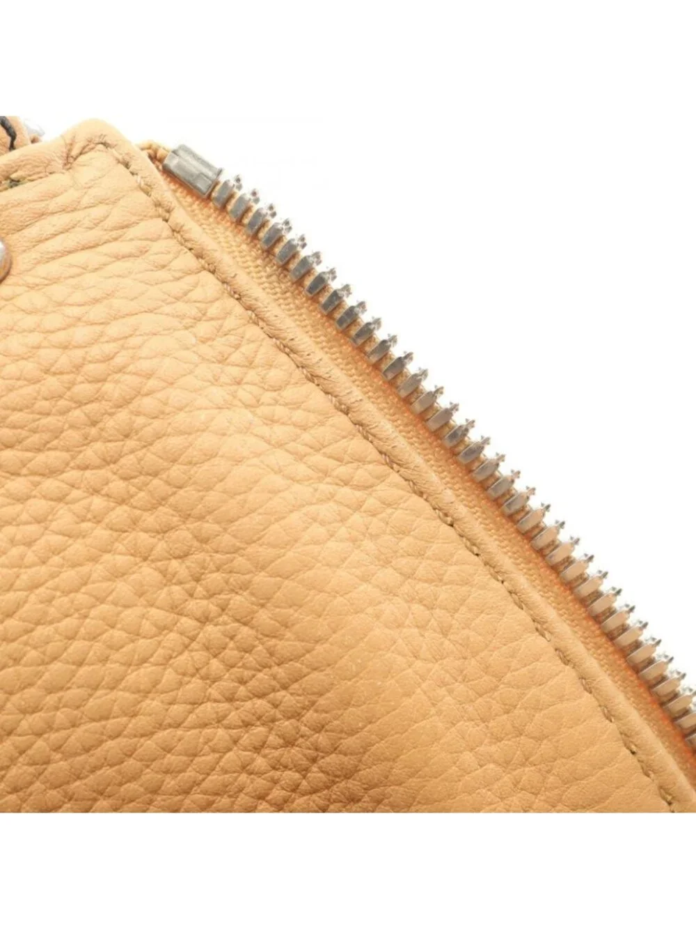 Chanel Handbag Logo Fringe Beige Caviar Leather